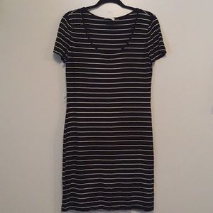 Calvin Klein Black and White Striped Dress. 6.